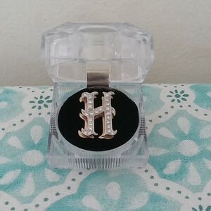 New Stunning H Initial Pendant 14kt Genuine Diamonds